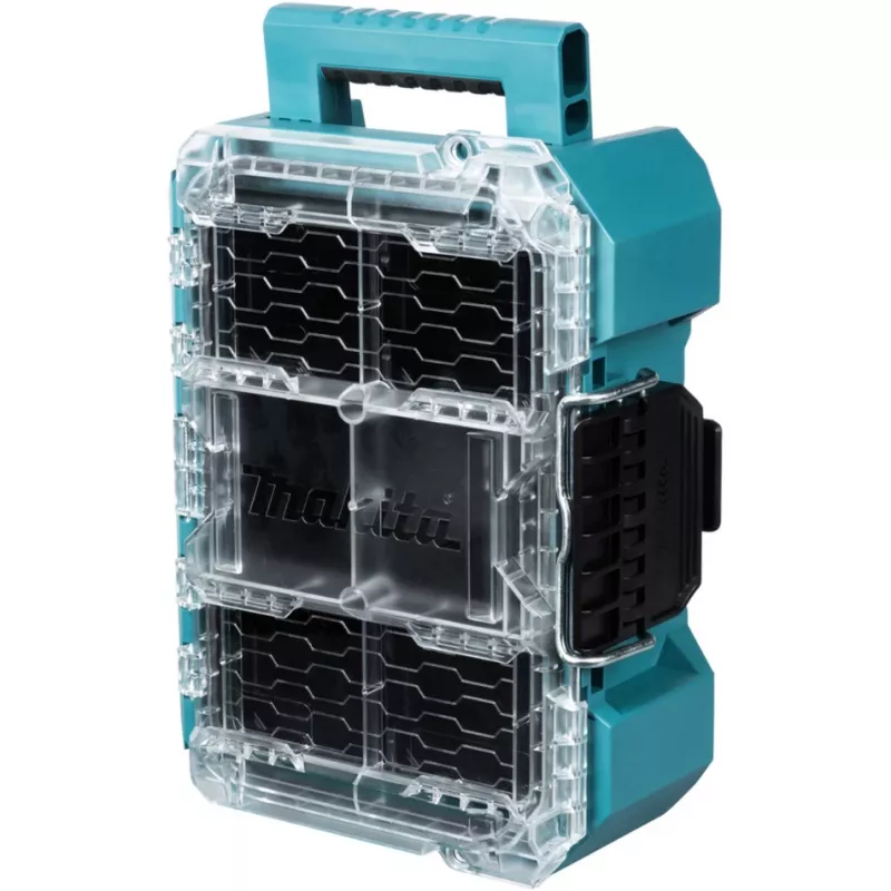 MAKTRAK Organizer compact , įrankių dėžė mėlyna/permatoma, permatomas dangtis
