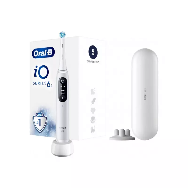 Braun Oral-B iO6 serijos elektrinis dantų šepetėlis, baltas