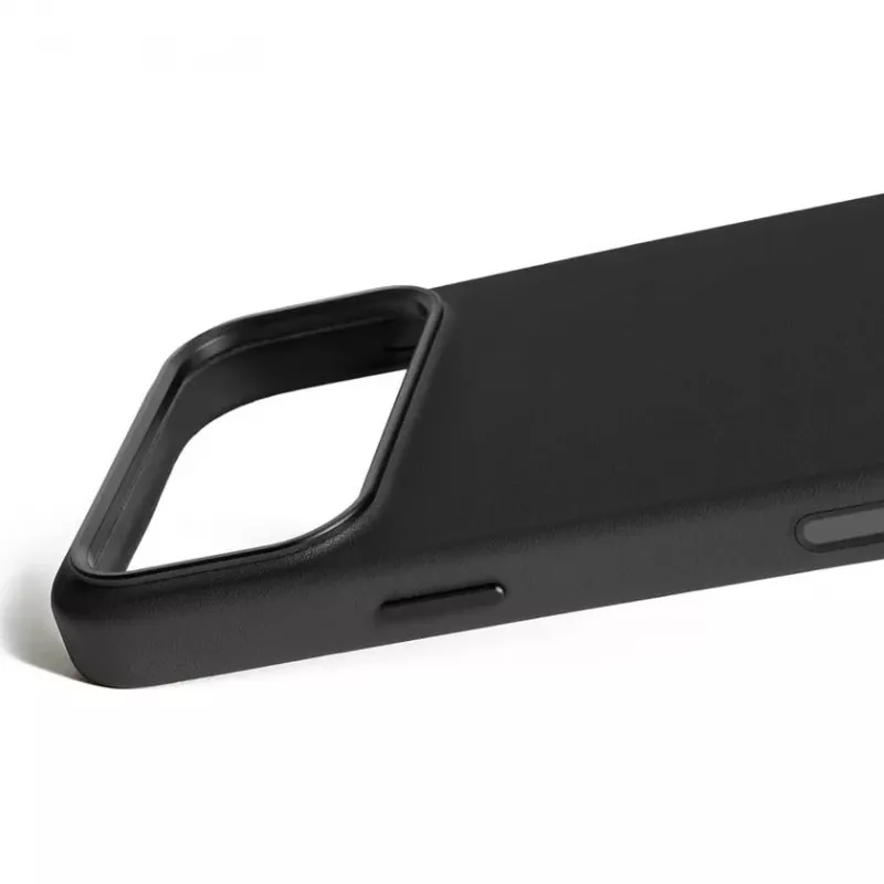 Mujjo Full Leather Case dėklas, skirtas iPhone 17 Pro Max, juodas