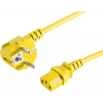 Maitinimo laidas Geltonas S/CONN 09-05052 5 m CEE7/7 C13 jungtis