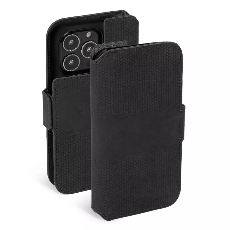 Dėklas-piniginė Krusell 62396, skirtas iPhone 13 Pro Max 17 cm, juodas