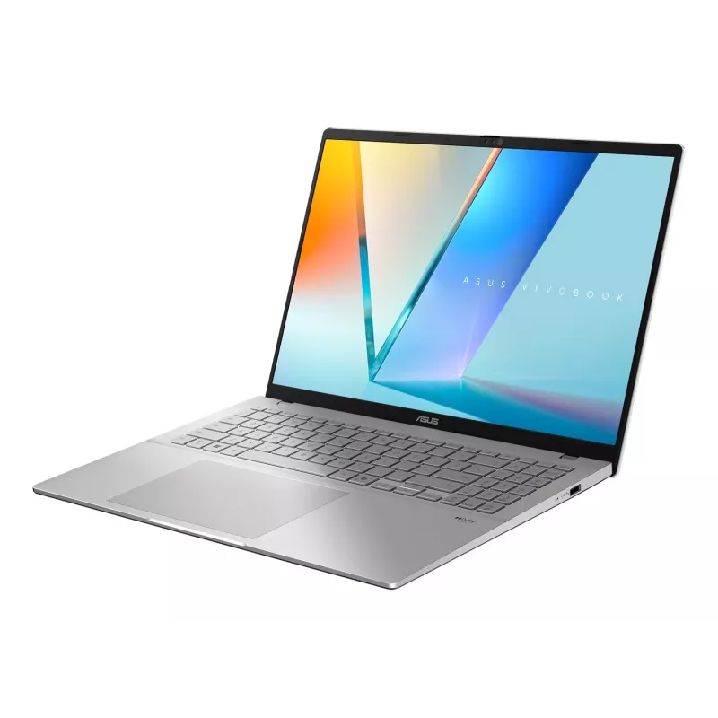 ASUS Vivobook S16 S3607VA-RP097W Core 5 210H 16.0WUXGA IPS lygio skydelis 144Hz 300nit AG 16GB DDR5 SSD512 Intel UHD Graphics WLAN+BT Cam1080p 70Whrs Win11 Cool Sidabrinė