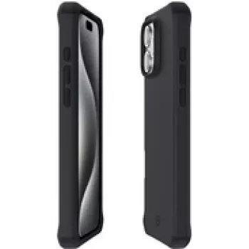Mobilis Spectrum_R - galinė danga mobiliajam telefonui - Patvari - antimikrobinė, 100% perdirbta - Impacthane - Juoda - Apple iPhone 16 Pro (066072)