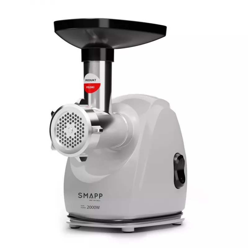 Elektrinė mėsmalė SMAPP 489.8 Graphite 2000 W, 1 greitis, 3 sieteliai, min. skylutė 2,7 mm, maks. 8 mm