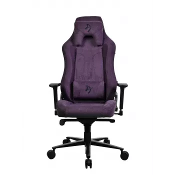Žaidimų kėdė Arozzi Vernazza SoftFabric Purple — ergonomiškas dizainas, reguliuojami porankiai ir aukštis