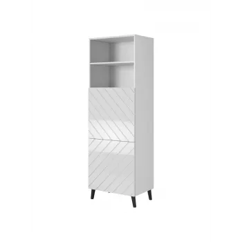 Spintelė ABETO 60x40x176.5 cm baltas/blizgi balta
