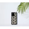Apsauginis telefono dėklas iKins Samsung Galaxy S20 Ultra – piramidinis raštas, juodas