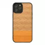 Apsauginis dėklas Man and Wood, skirtas iPhone 12 Pro Max — herringbone arancia Juoda