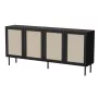 JUTA 4D komoda 4D 200x39,5x90 juodas + linol calabria