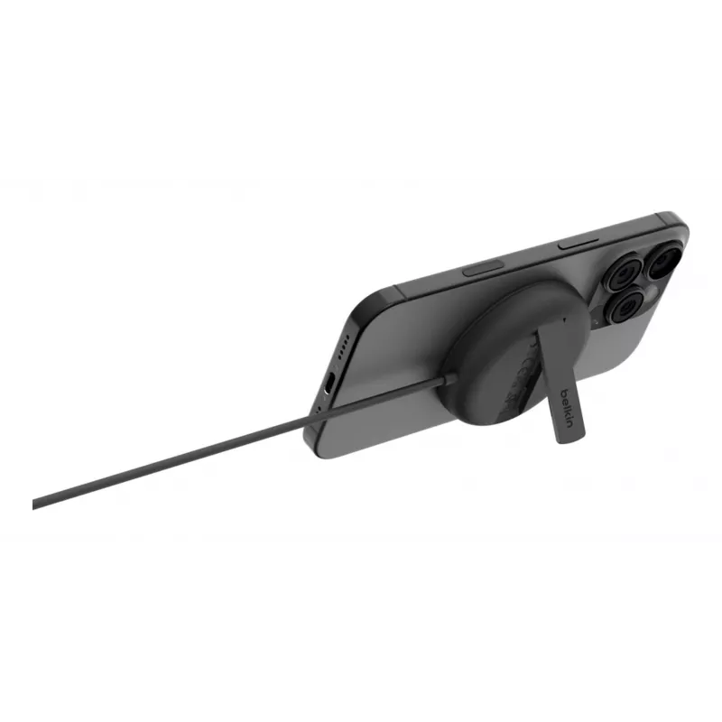 Sulankstomas magnetinis Qi2 belaidis įkroviklis Belkin WIA011KQBK 15W (20W maitinimo blokas), juodas