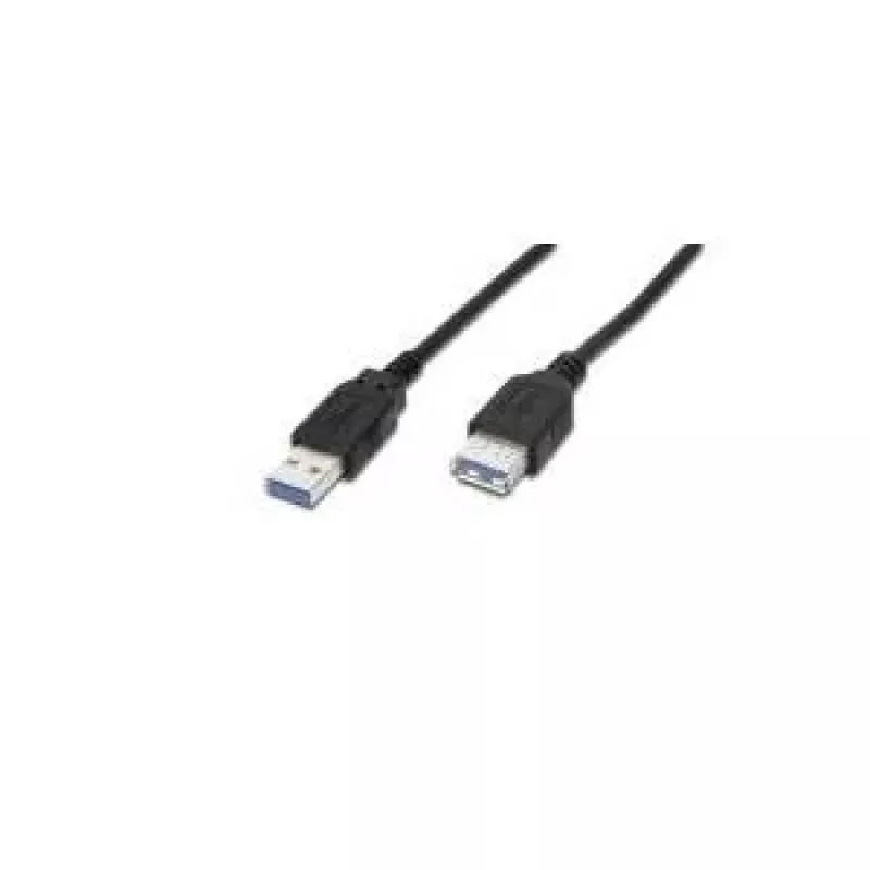 USB ilginimo kabelis DIGITUS AK-112331, 3 m, USB A kištukas prie USB A lizdo, USB 3.2 Gen 1, juodas