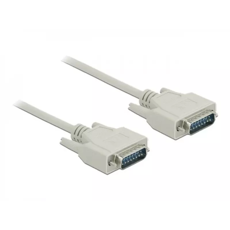 Serijinis kabelis DeLOCK 85975 smėlio spalvos, 1 m, Sub-D15