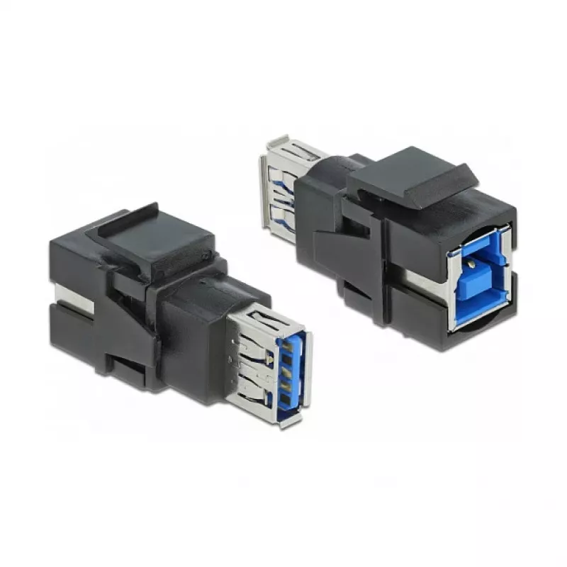 Keystone modulis DeLOCK 86395 plokščias juodas USB A