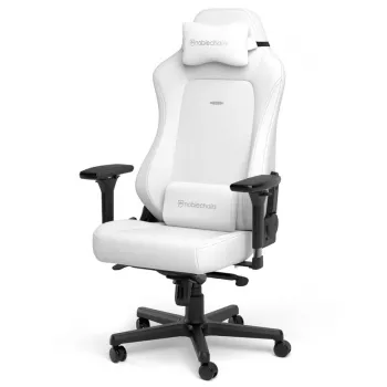 Kompiuterinė žaidimų kėdė noblechairs NBL-HRO-PU-WED — paminkštinta sėdynė, balta, aukštis 130–139 cm, maks. apkrova 150 kg