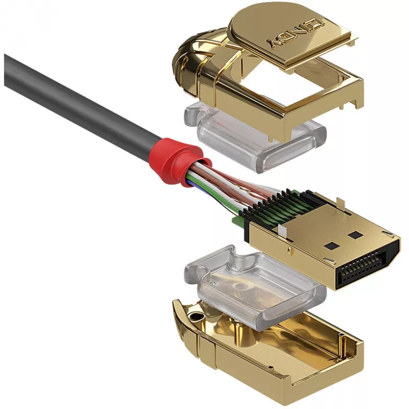 Lindy 5 m DisplayPort 1.2 laidas, Gold Line, 5 m, DisplayPort, DisplayPort, kištukas, kištukas, 4096 x 2160 pikselių