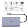 Hub UNITEK uHUB S7 USB 3.2 Gen 1 Type-C Pilka
