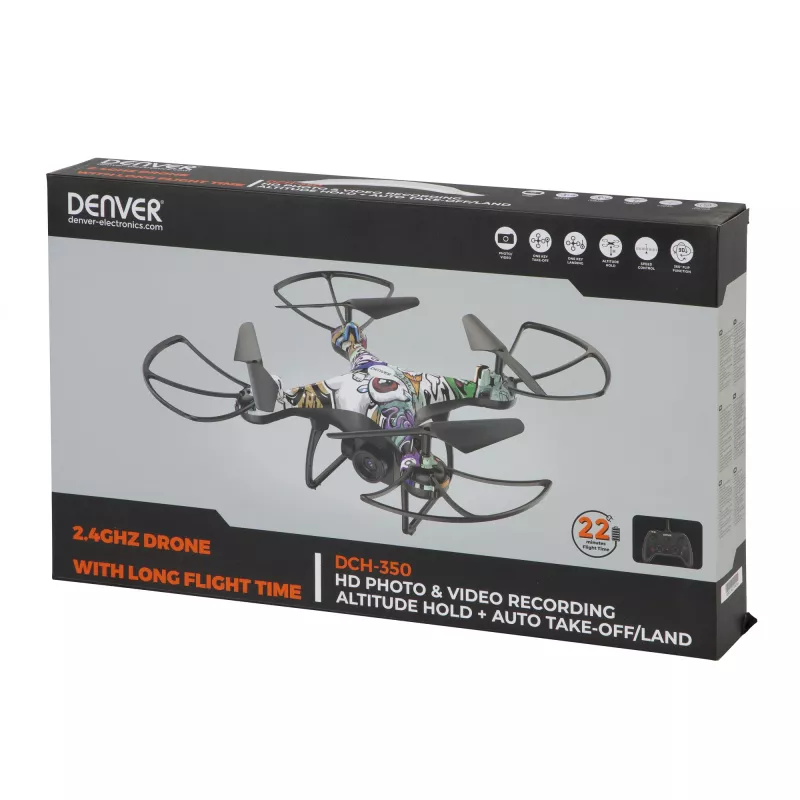 Dronas Denver 2.4GHz su HD kamera ir aukščio išlaikymu