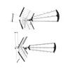 Lauko/vidaus DVB-T antena LIBOX LB2000 su 69 dB stiprintuvu, dviguba poliarizacija, 174–790 MHz, aliuminis/juoda