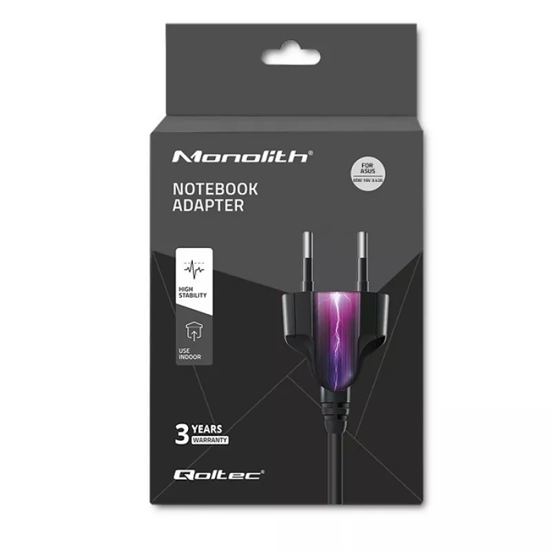 Qoltec 51745 maitinimo adapteris / keitiklis Vidinis 65 W juodas