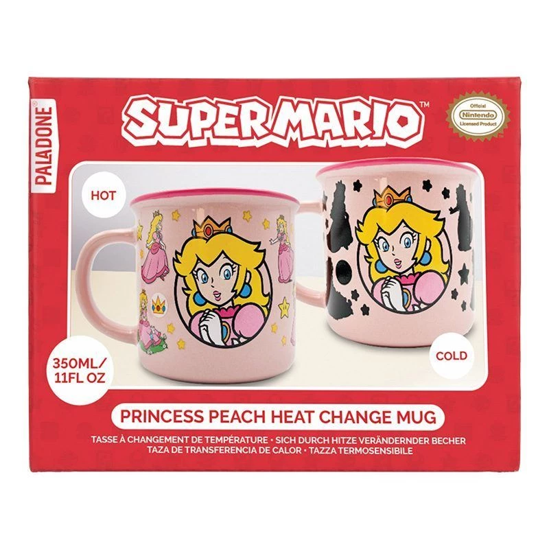 Keraminis karščio keičiamas puodelis Paladone Super Mario princesė Persikė — 300 ml