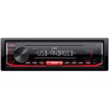 Automobilinis skaitmeninės medijos imtuvas JVC KD-X162 1 DIN, 200 W, 24 bitų DAC, FLAC/MP3/WAV/WMA, priekinis USB Type-A, 3,5 mm, LCD 2 eilučių, juodas