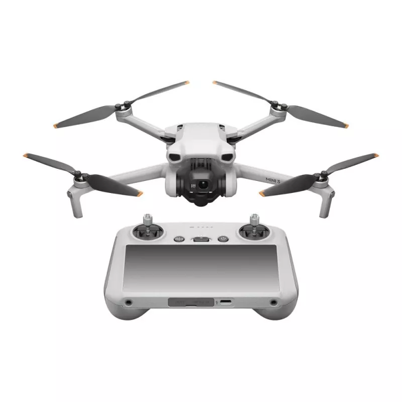 Quadcopter DJI Mini 3 Fly More Combo — 4 rotorių dronas, 12 MP 4K kamera, 10 000 m atstumas, 10,55 m/s maks. greitis, 2453 mAh baterija, 0,248 kg, pilka