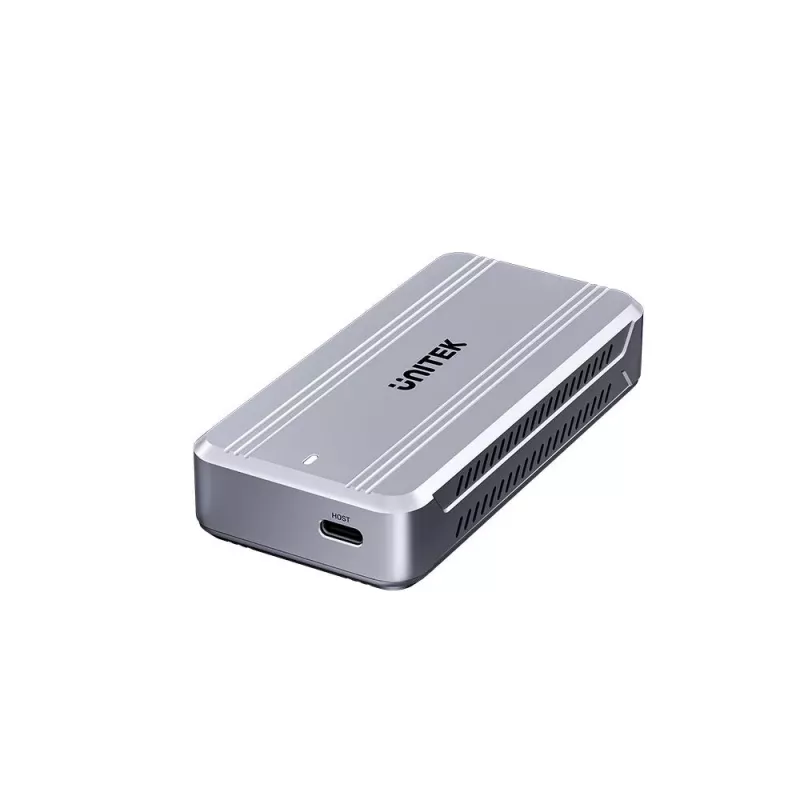 SSD dėžutė Unitek S1242AGY01-EU USB4 40Gbps, M.2 NVMe, iki 8TB, aliuminis/plastikas, aktyvus aušinimas