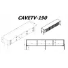 TV spintelė cama meble VERA 190x40x50 cm — matinio juodo viršaus ir rėmo