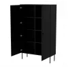 Spintelė Cama Meble PALAZZO BIS 100x39x166 matinė juoda, ant grindų statoma prie sienos