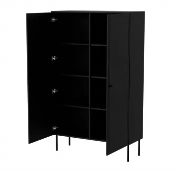 Spintelė Cama Meble PALAZZO BIS 100x39x166 matinė juoda, ant grindų statoma prie sienos