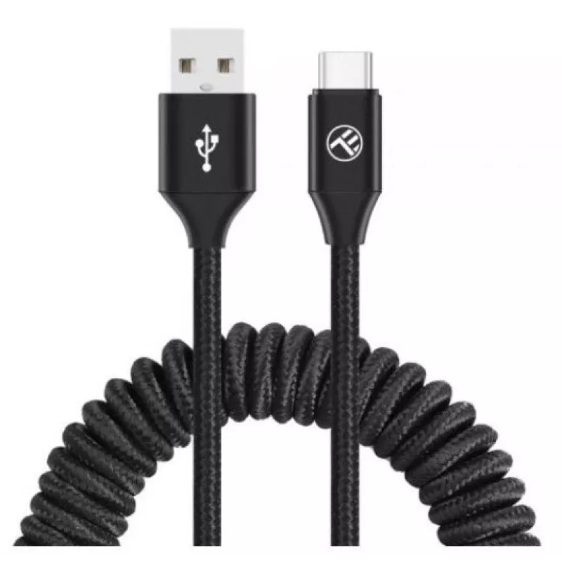 USB į USB-C duomenų laidas Tellur ištiesiamas 3A 1,8 m juodas