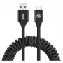 USB į USB-C duomenų laidas Tellur ištiesiamas 3A 1,8 m juodas