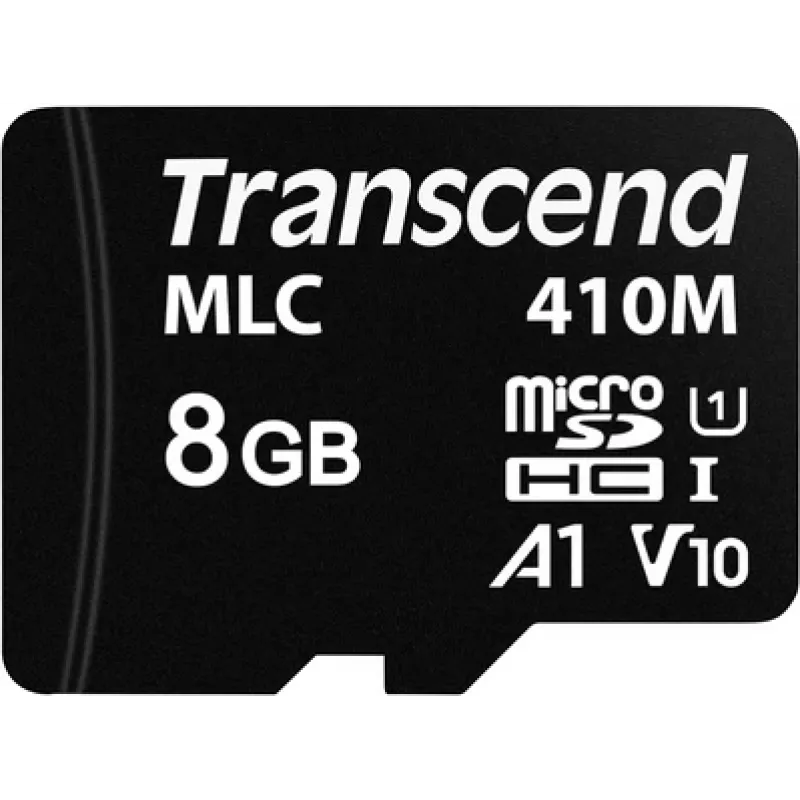 Transcend 410M „Flash“ atminties kortelė 8 GB A1 Video Class V10 UHS-I U1 Class10 microSDHC UHS-I
