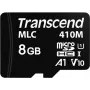 Transcend 410M „Flash“ atminties kortelė 8 GB A1 Video Class V10 UHS-I U1 Class10 microSDHC UHS-I