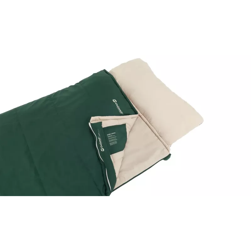 Miegmaišis Outwell Contour Prime suaugusiems stačiakampis poliesterinis 850×2200 mm, maksimalus naudotojo ūgis 190 cm, žalias