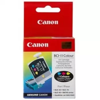 Canon BCI-11 rašalo kasetė, Originali, žalsvai mėlyna, rausvai raudona, geltona