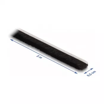 DeLOCK šepetėlio juostelė lipni 5 mm ilgis 5 m juoda