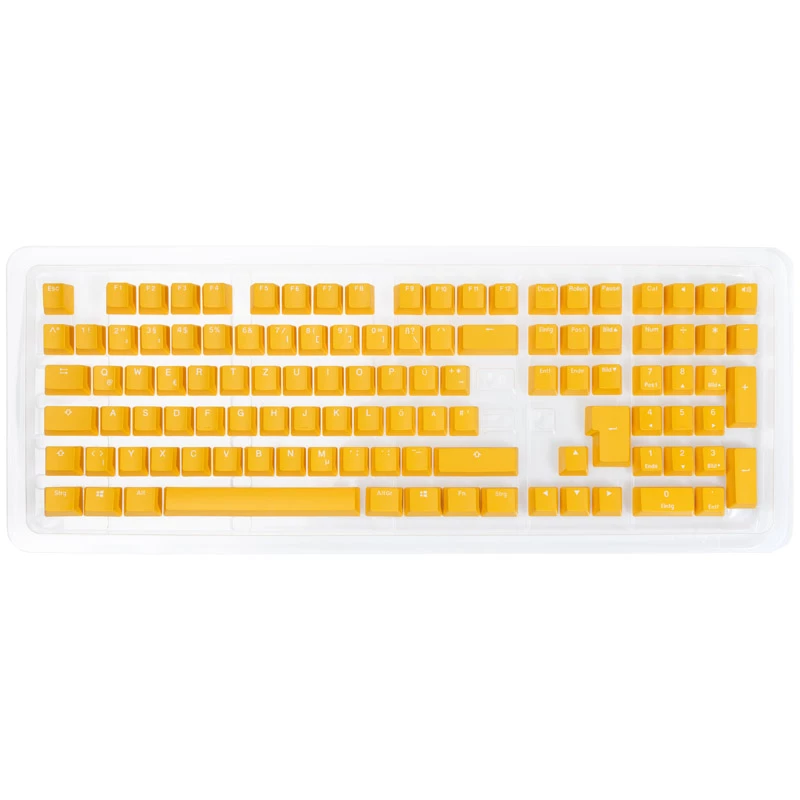 Klaviatūros klavišų rinkinys Ducky DKSA109-DEPDYDYYWO1 geltonas PBT dvigubo liejimo DE išdėstymas 109 klavišai