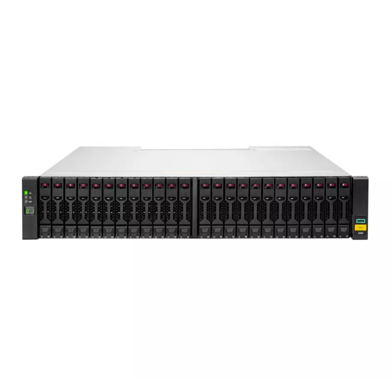 HPE MSA 2060 Disk Array 0 TB Rack 2U Sidabrinė Juoda HDD SSD