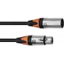 XLR laidas PSSO 3 kontaktų, 3 m, juodas, Neutrik jungtys