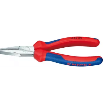 Knipex plokščianosės replės DIN ISO 5745 bendras ilgis 160 mm, chromuotos, daugiakomponentė rankena