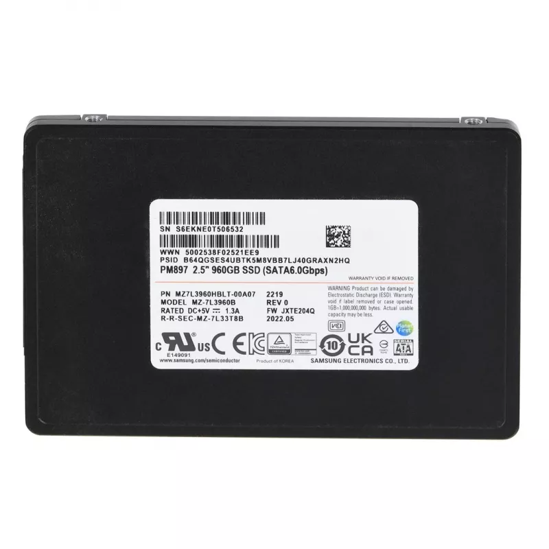 Samsung PM897 960 GB 2.5 colio Serial ATA III V-NAND