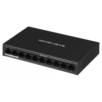 Switch Mercusys MS110P 10 Portų 10/100Mbps POE+ 8 Prievadai (1.0 versija)