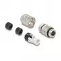 DeLOCK 86056 laido jungtis M12 Juoda Nerūdijantis plienas Moteriška