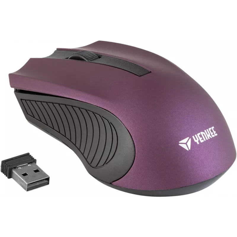 2.4 GHz optinė simetrinė belaidė pelė, 3 mygtukai, violetinė