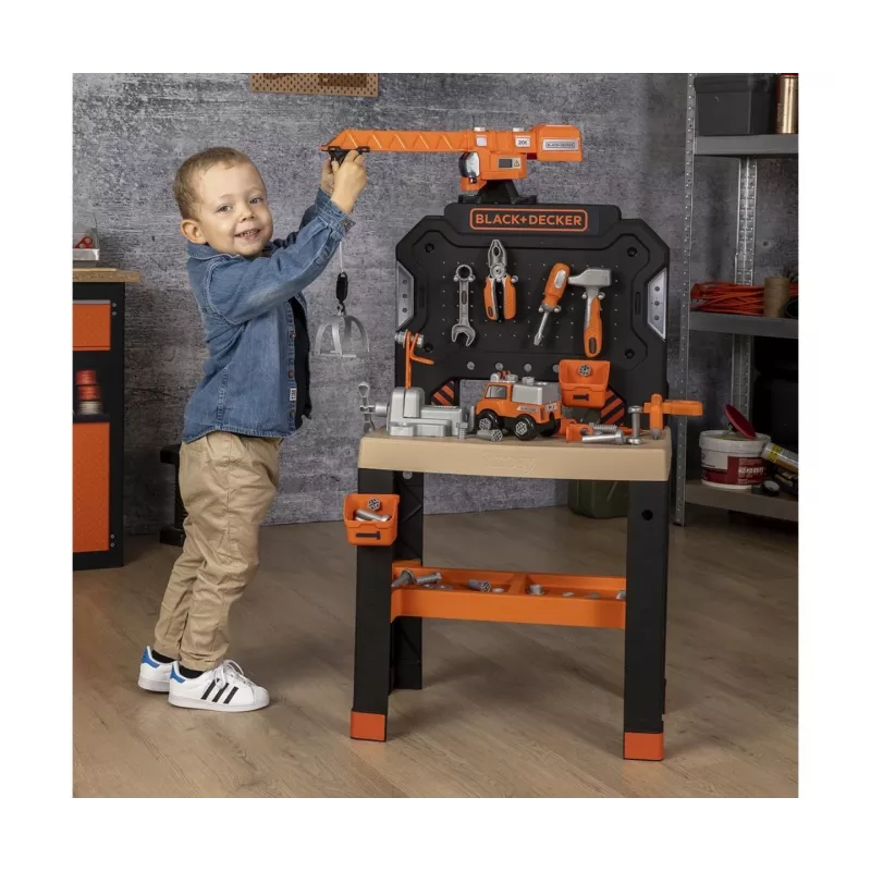 Vaikų dirbtuvių žaislas SMOBY Bricolo Builder 7600360741 - Statybinių įrankių rinkinys vaidmenų žaidimams