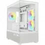 Sharkoon MK7 ARGB mATX korpusas 2x stiklas, baltas