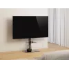 Grindinis televizoriaus stovas GEMBIRD TVS-86ST-01, skirtas 43–86 colių televizoriams, juodas, grūdinto stiklo pagrindas, VESA 100x100–600x400, maks. 60 kg
