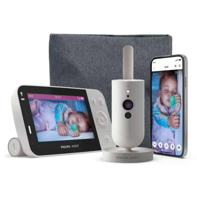 Philips AVENT SCD953/26 vaizdo kūdikio stebėjimo monitorius 400 m Wi-Fi Pilka, Balta
