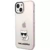 Karl Lagerfeld KLHCP14MCTRI Iphone 14 Plus / 15 Plus 6.7 Kietas dėklas Rožinis / Rožinis skaidrus Choupette Body